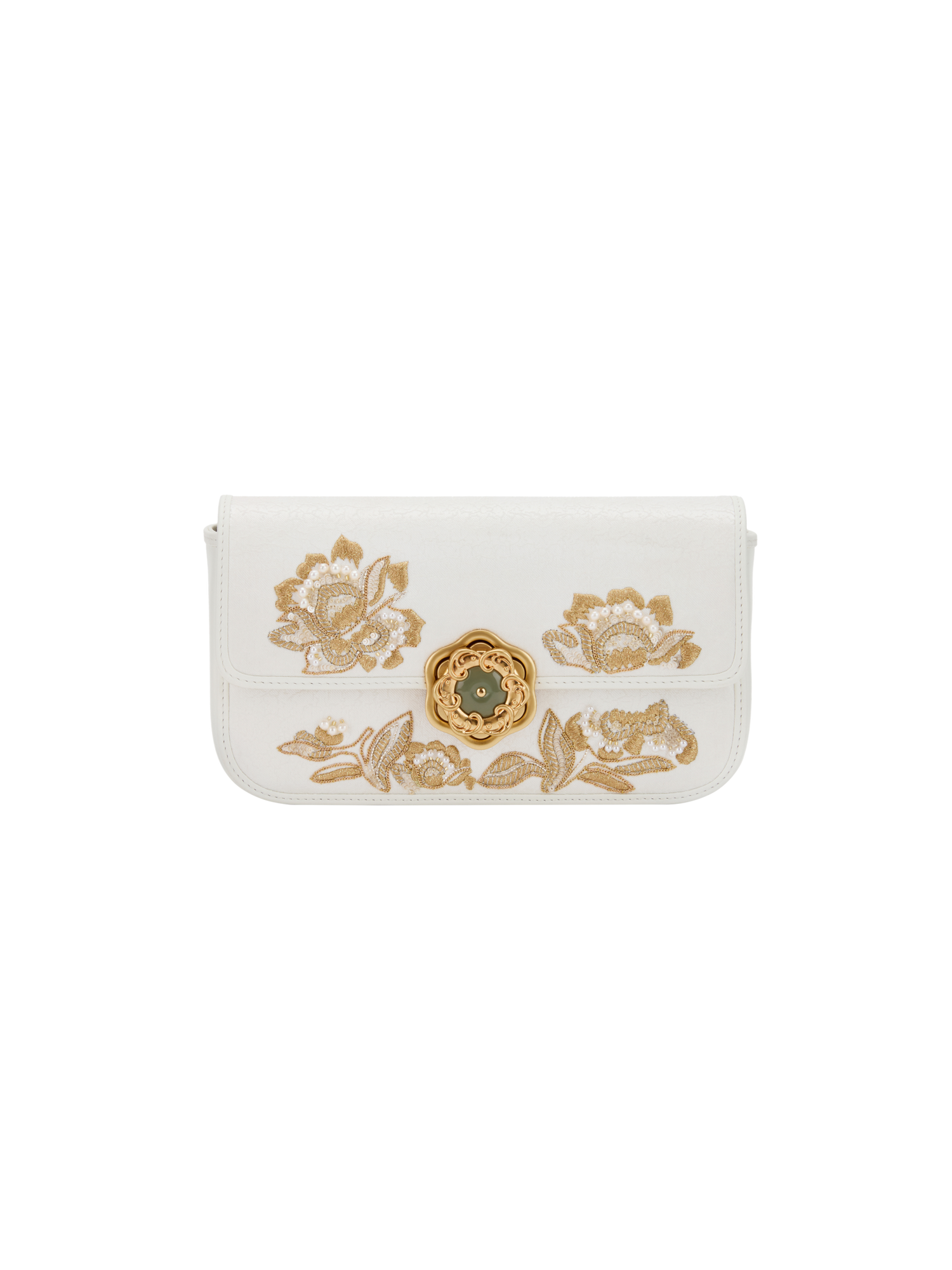 Chinese Style Embroidered Bag | White