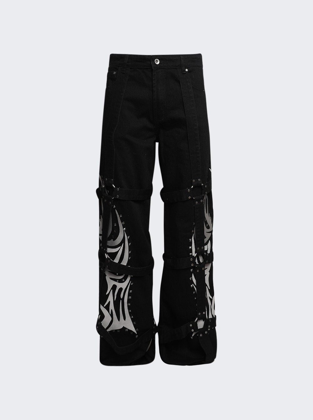Men | WHO DECIDES WAR | Winged Logo Bondage Pant Coal | Black