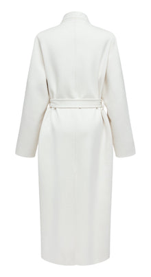 Thin-Strap Cashmere Coat | White
