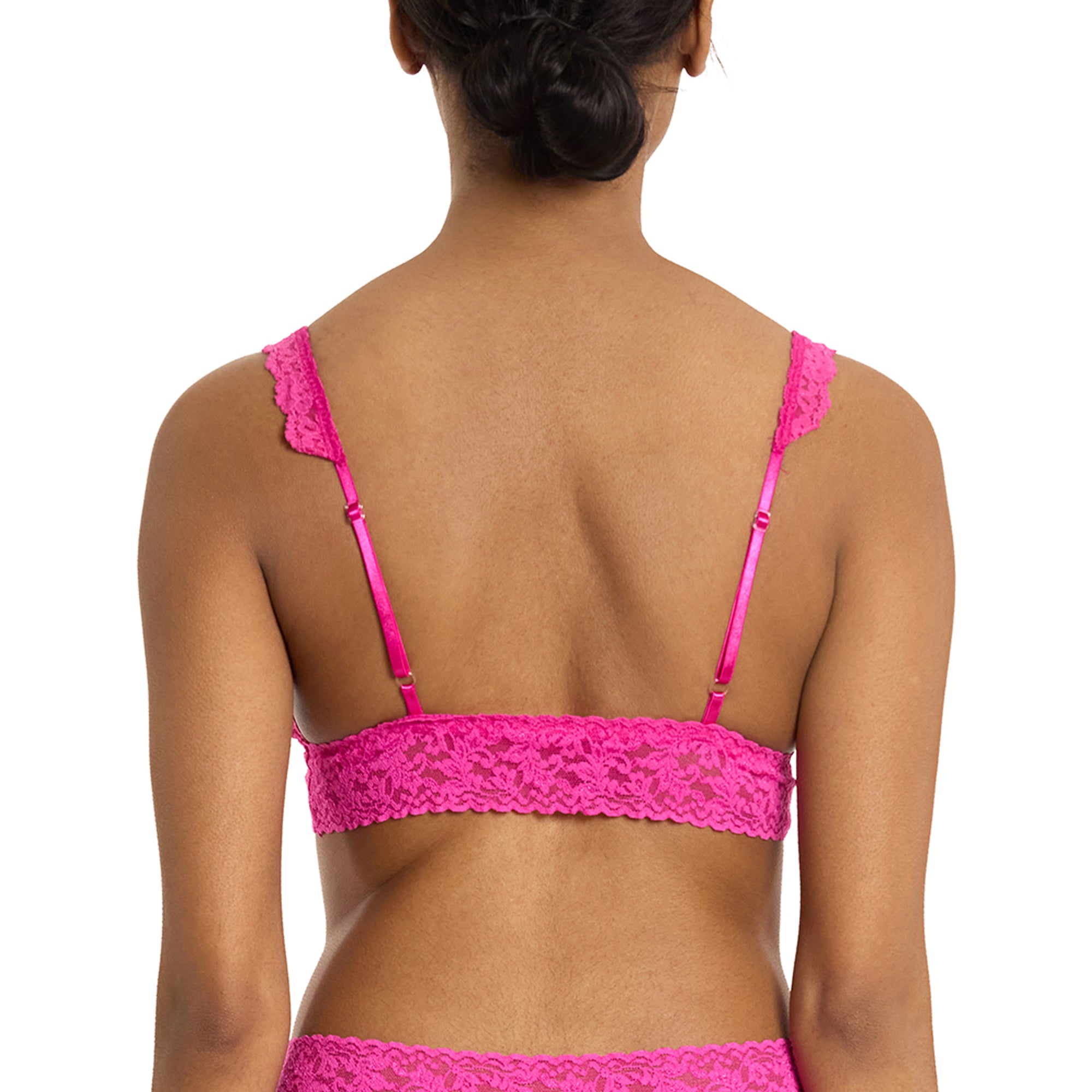 Signature Lace Crossover Bralette | Marmalade (Pink)