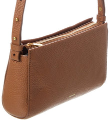 Vince | Unisex | Smyrna Wos Top Zip Leather Crossbody | Brown