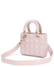 Tiffany & Fred Paris | Womens | Mini Quilted Patent Satchel | Pink