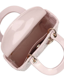Tiffany & Fred Paris | Womens | Mini Quilted Patent Satchel | Pink