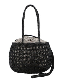 Dragon Diffusion | Unisex | Juventus Leather Shoulder Bag | Black