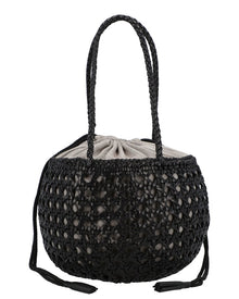 Dragon Diffusion | Unisex | Juventus Leather Shoulder Bag | Black