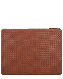 Dragon Diffusion | Womens | A4 Leather Pochette | Brown
