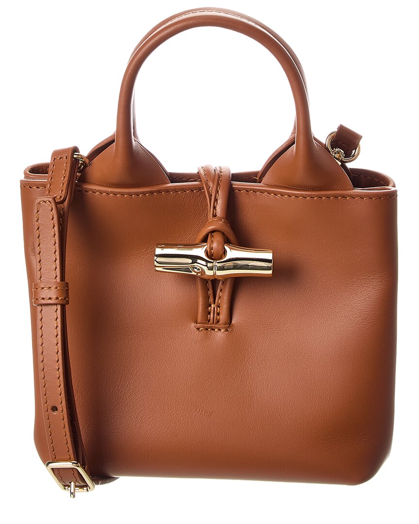 Longchamp | Unisex | Le Roseau XS Leather Handbag | Brown