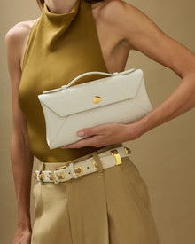 Cassandra Clutch | Cream Croc