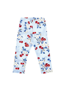 Girls | Cherry Print Leggings | Cloud