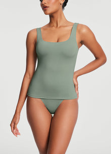 Square Neck Tank Top | Sage Green