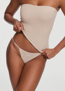 Essential String Thong | Oat Milk