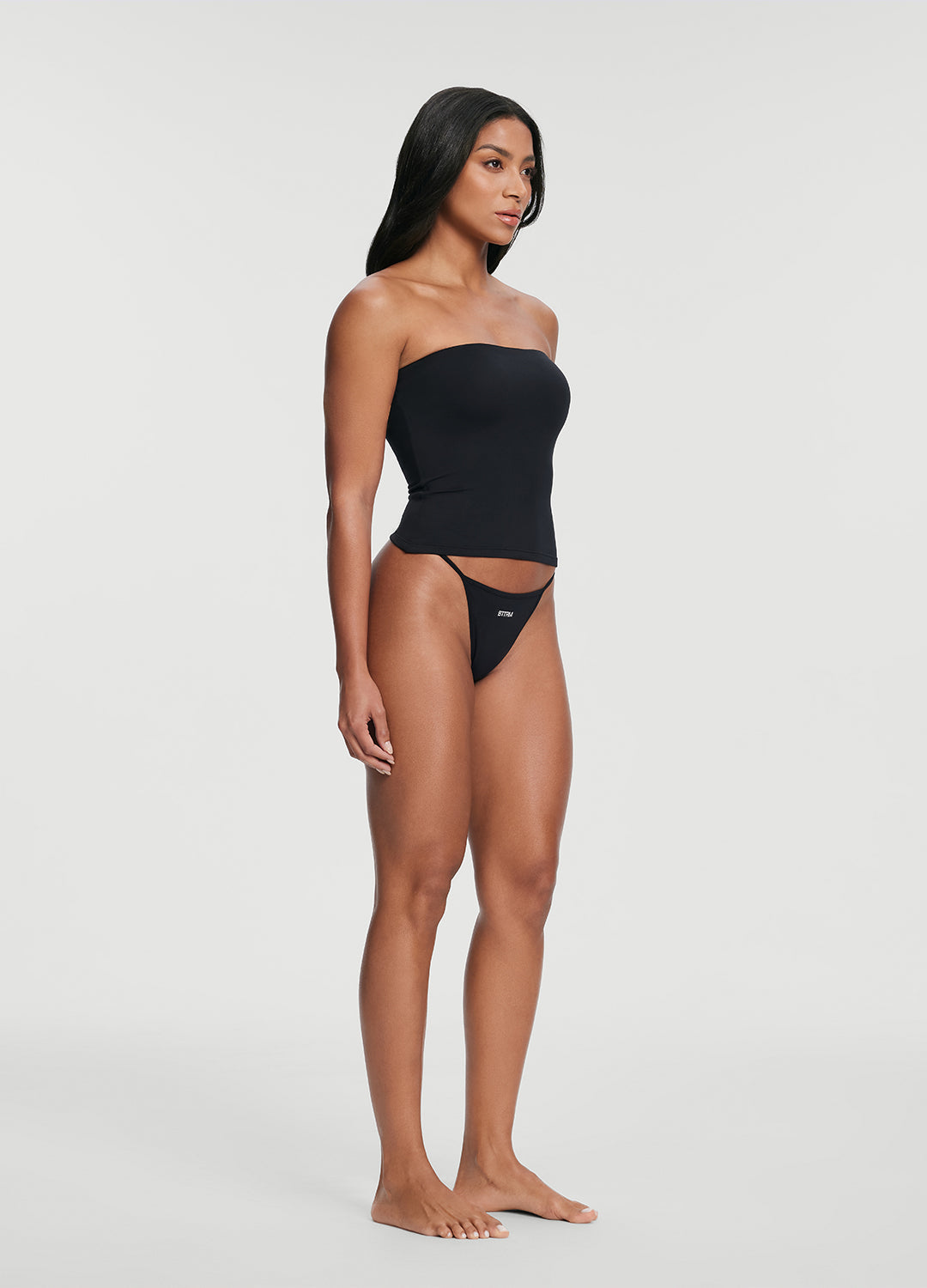 Seamless Full-Length Tube Top | Black