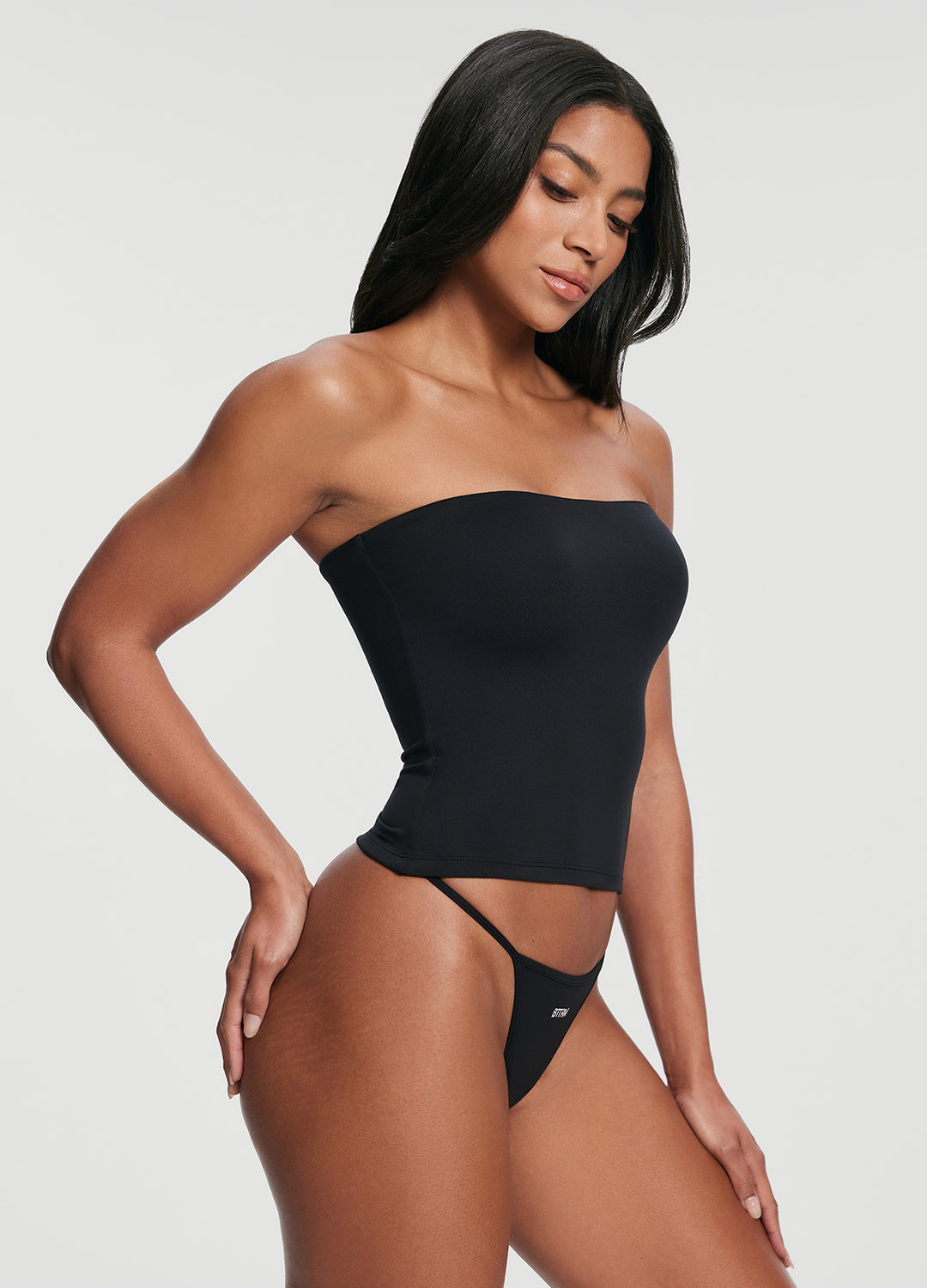 Seamless Full-Length Tube Top | Black