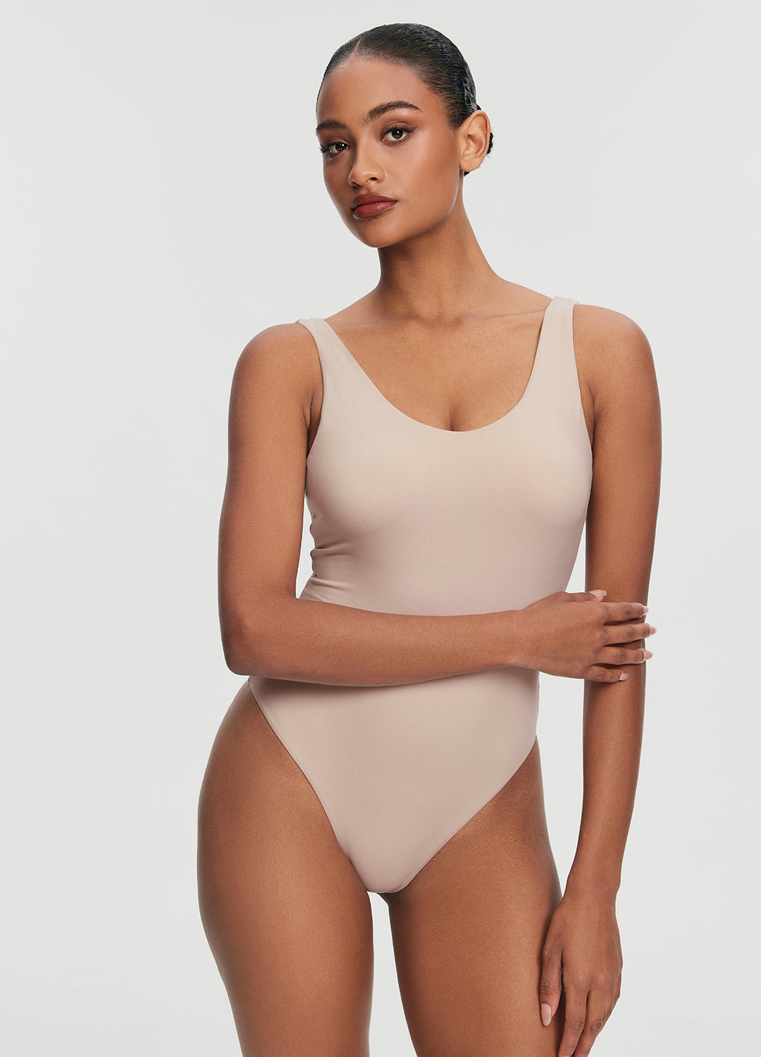 Scoop Back Bodysuit | Oat Milk