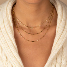 Solid Bar X Ball Chain Necklace - Adina's Jewels