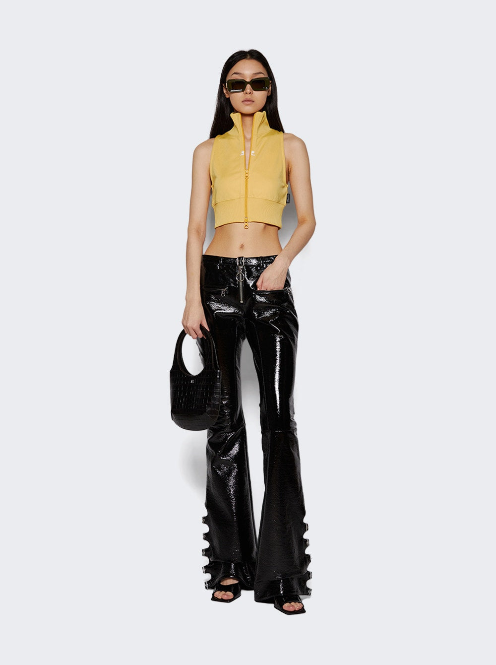 Women | Courrèges | Multi-buckle Bootcut Pants | Black