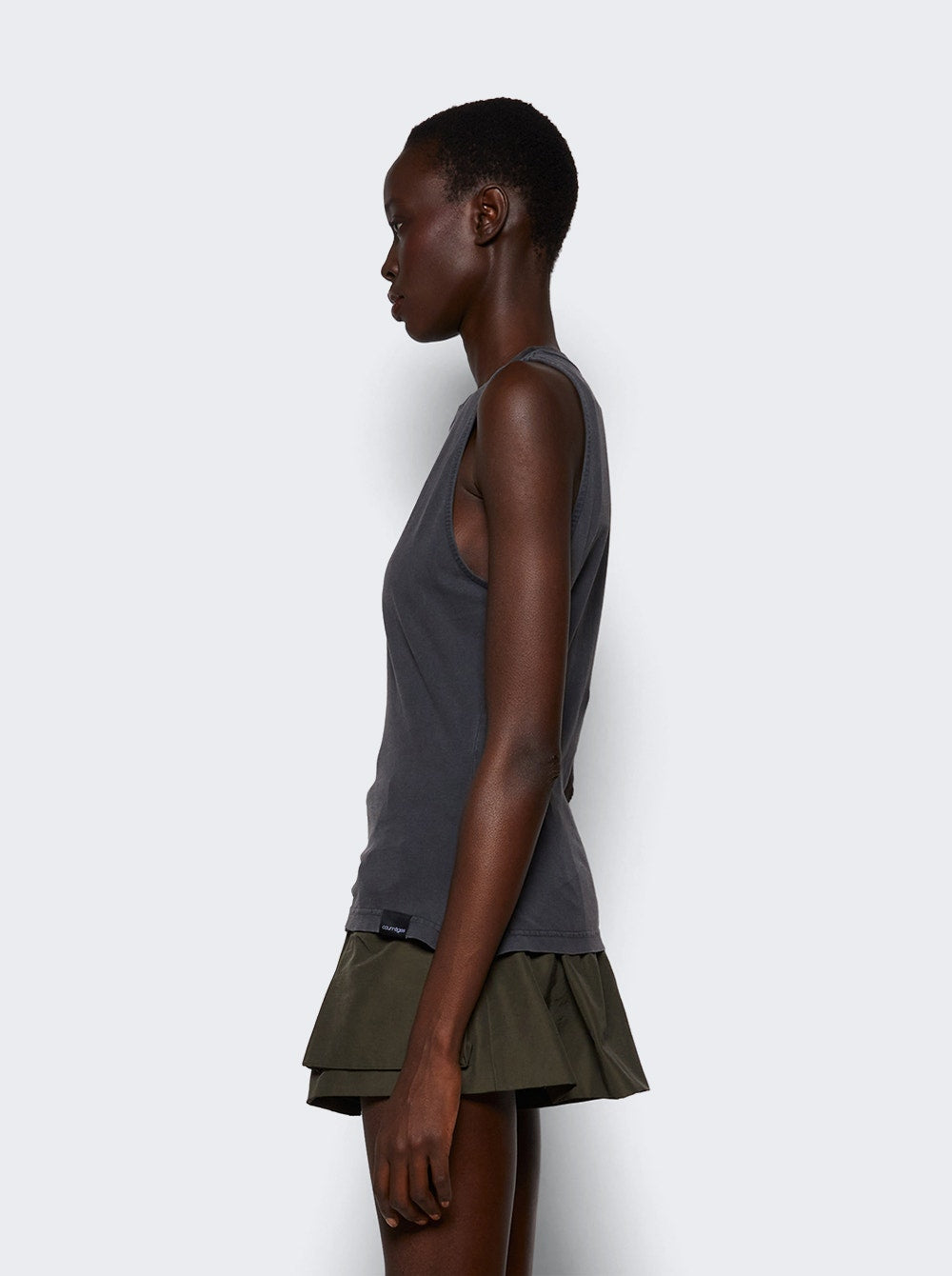 Women | Courrèges | Belted Stonewashed Tank Top Stonewashed | Grey