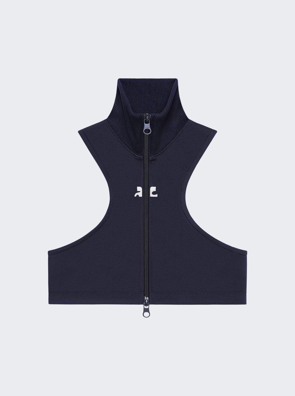 Women | Courrèges | Scuba Tracksuit Interlock Cropped Jacket | Navy