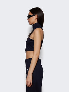 Women | Courrèges | Scuba Tracksuit Interlock Cropped Jacket | Navy