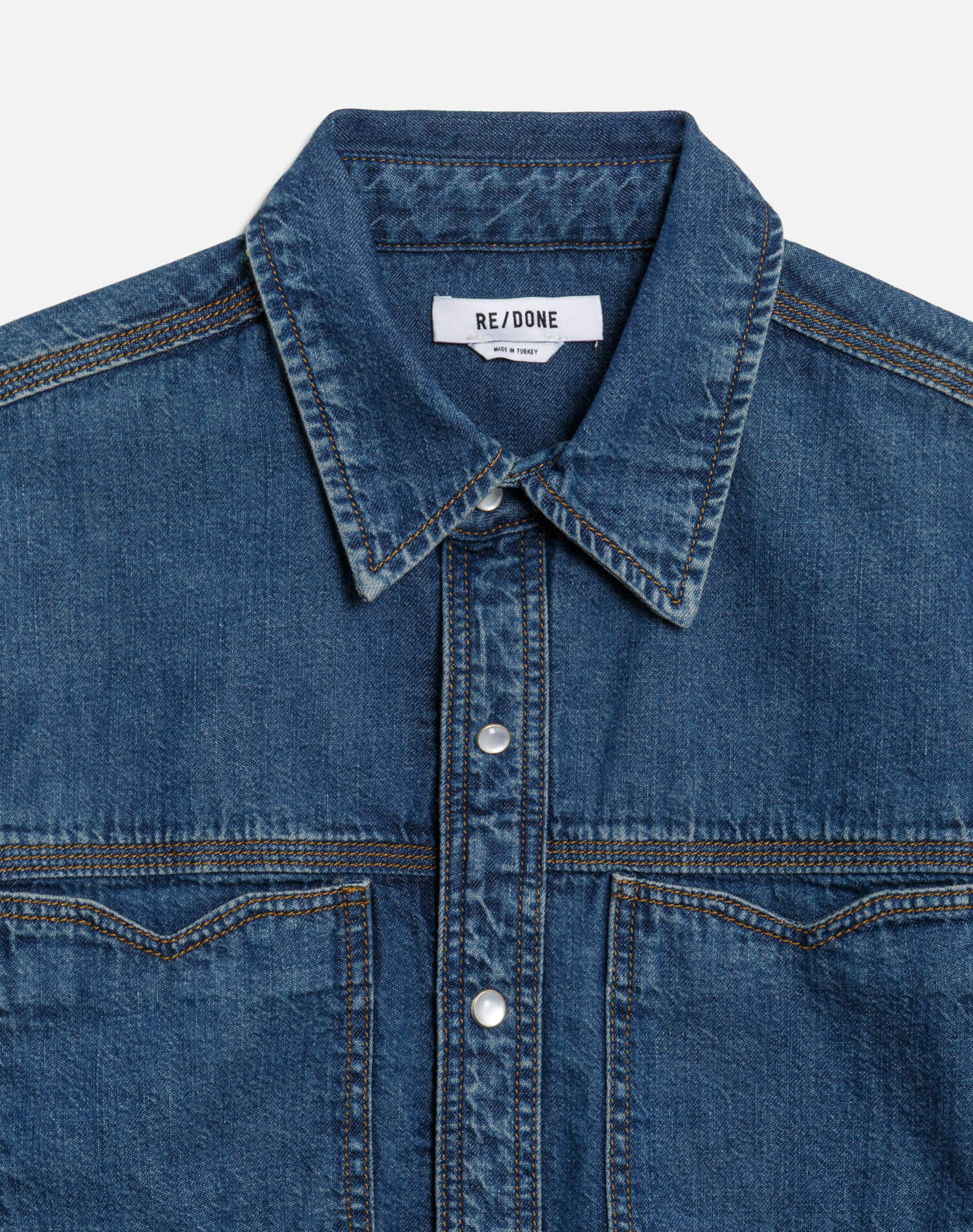 Womens | Oversized Crop Shirt | Rustic Indigo