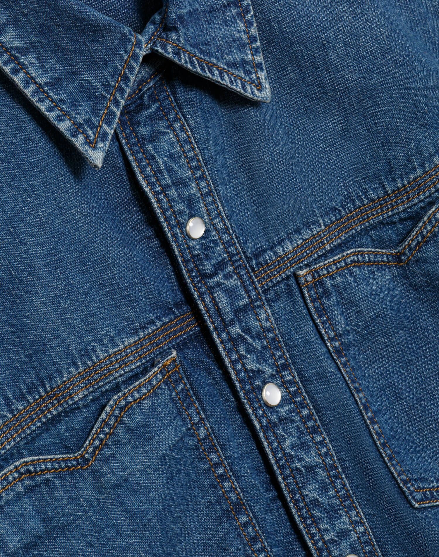 Womens | Oversized Crop Shirt | Rustic Indigo