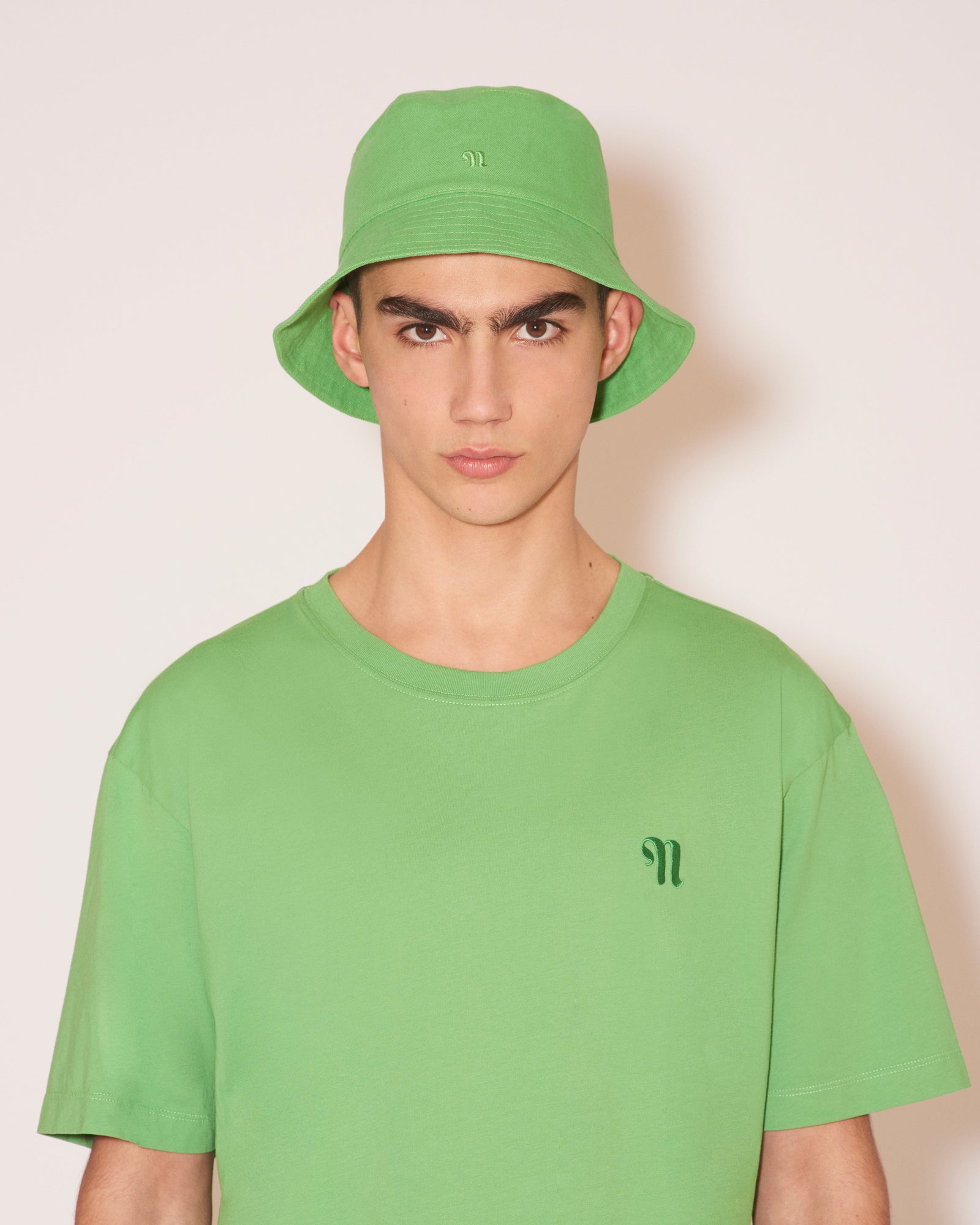 Unisex | Caran Cotton-Canvas Bucket Hat | Green Ss22