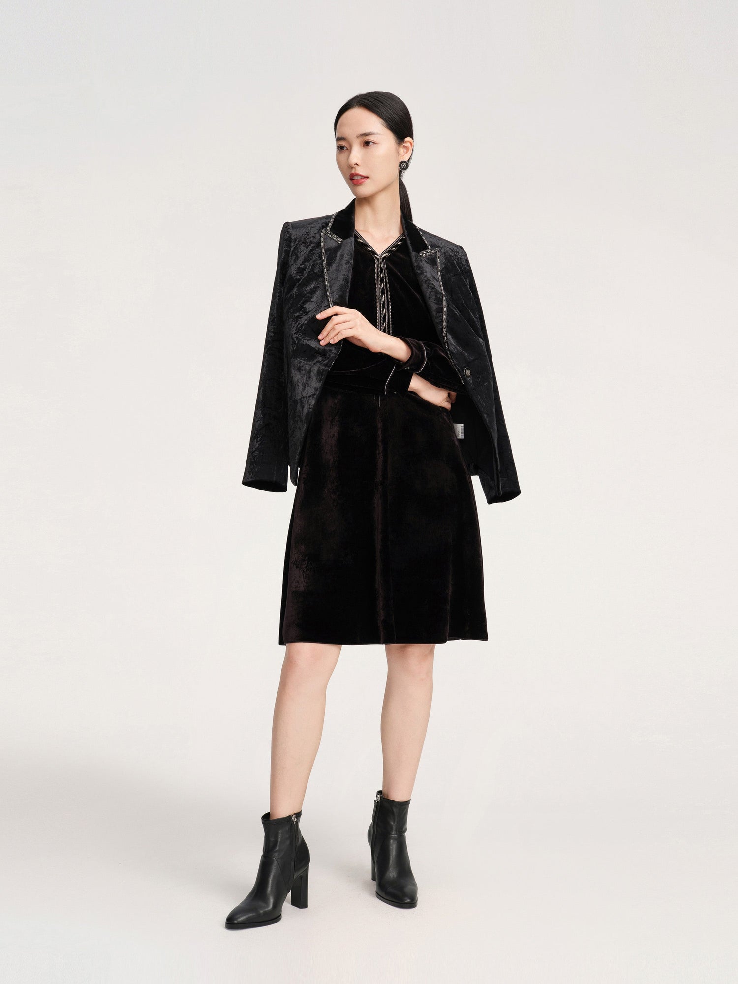 Velvet Blazer | Black