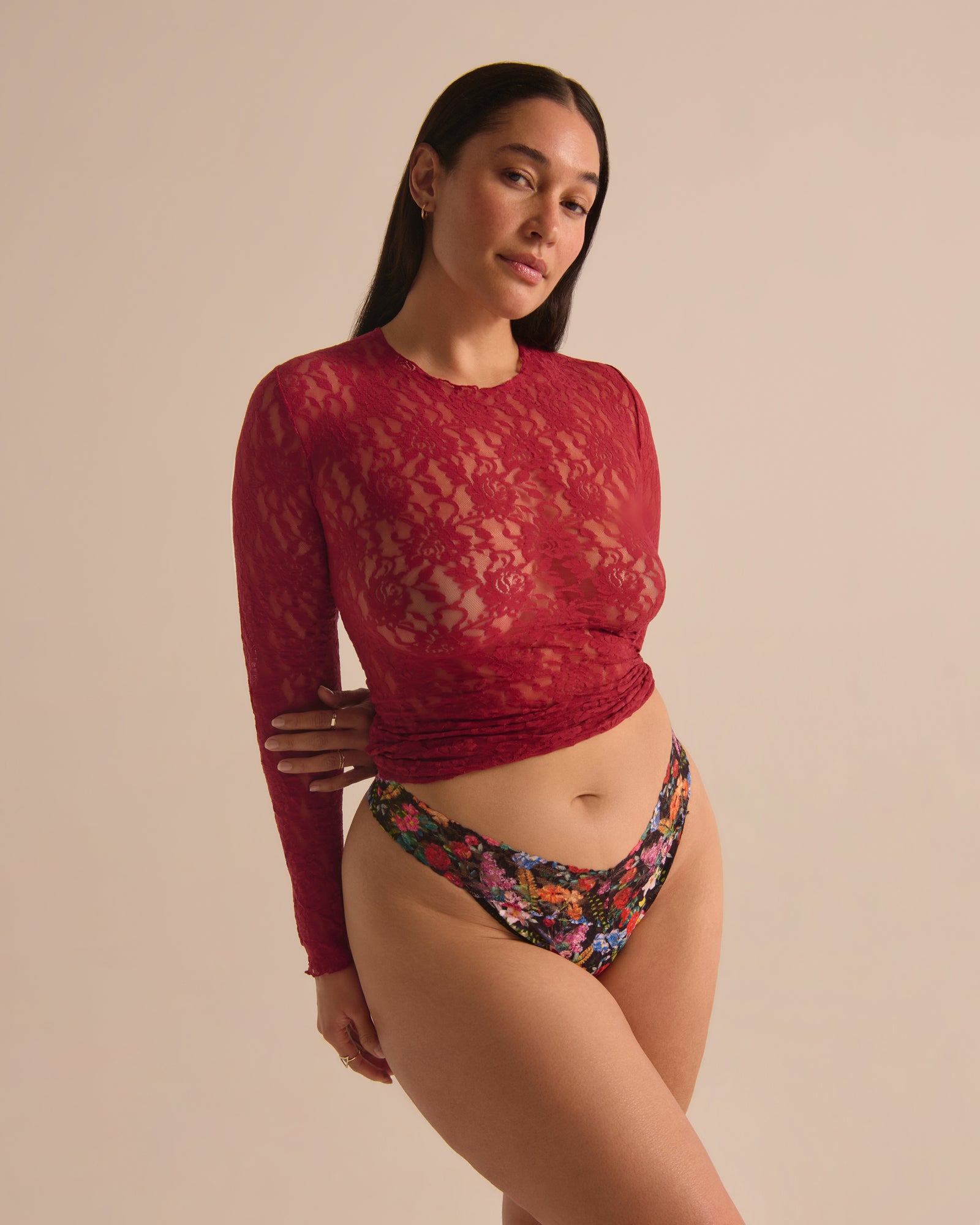 Signature Lace Original Rise Thong - I | Hypnotic (Black)