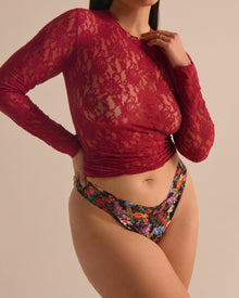 Signature Lace Original Rise Thong - I | Hypnotic (Black)