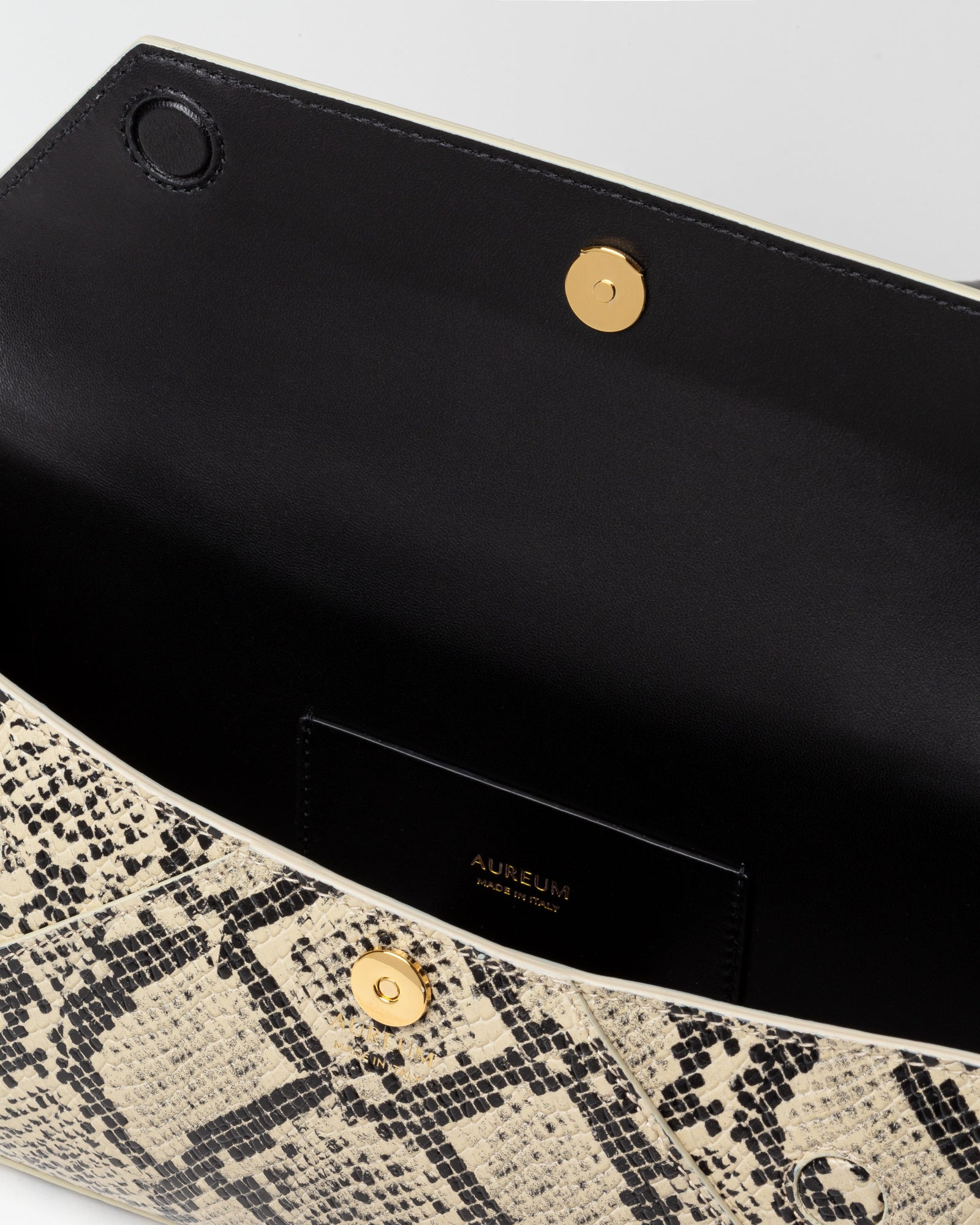 Cassandra Clutch | Dark Printed Python