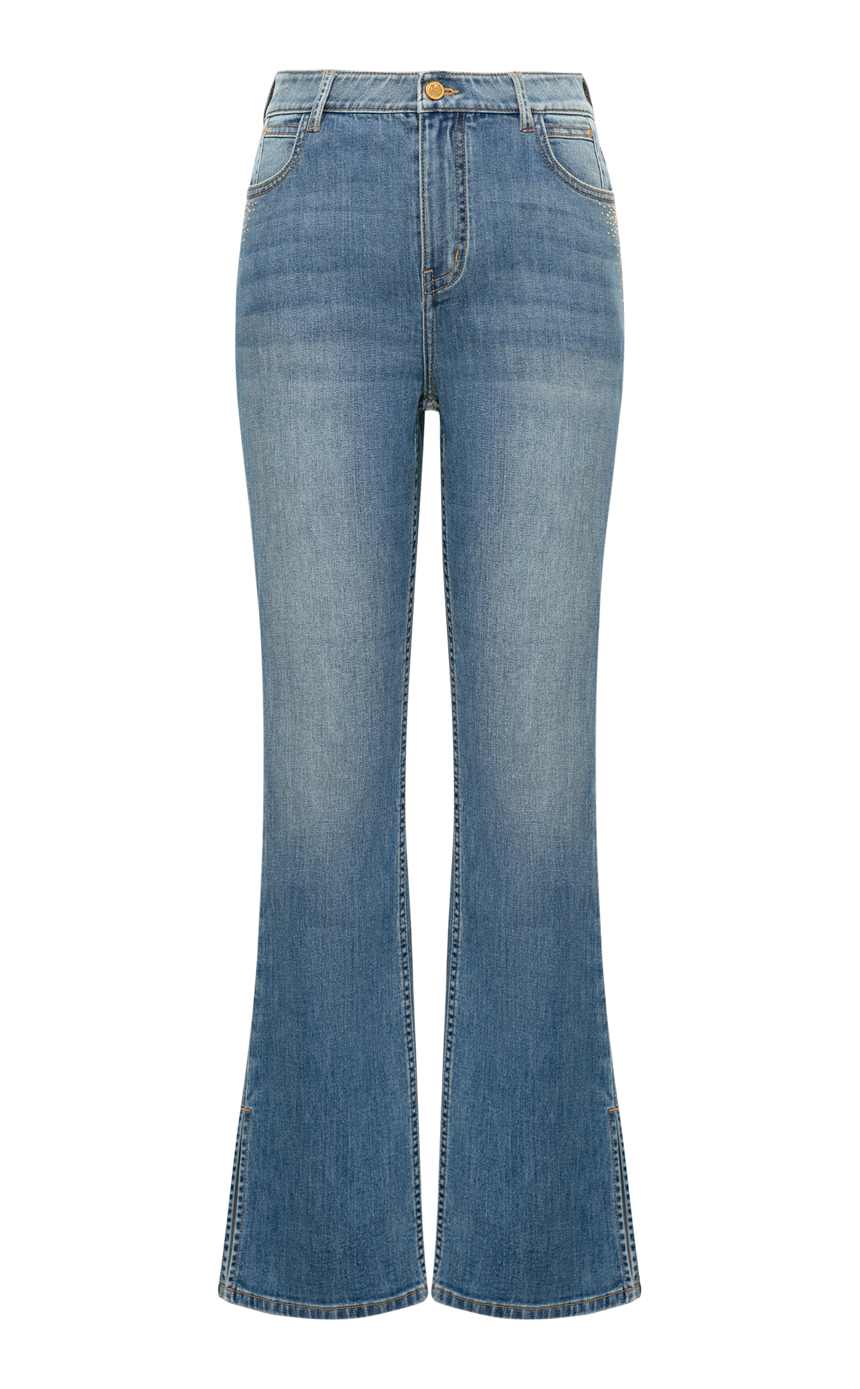 High-Waisted Flared Jeans | Blue