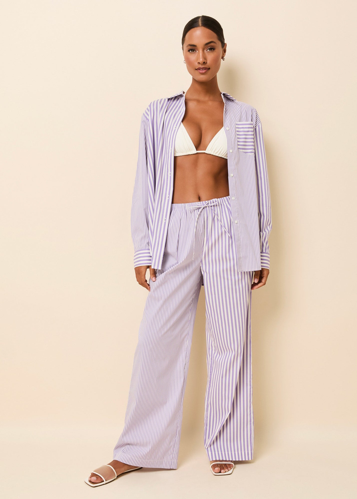 Ashling Pant Ultra Violet Stripe - Solid & Striped