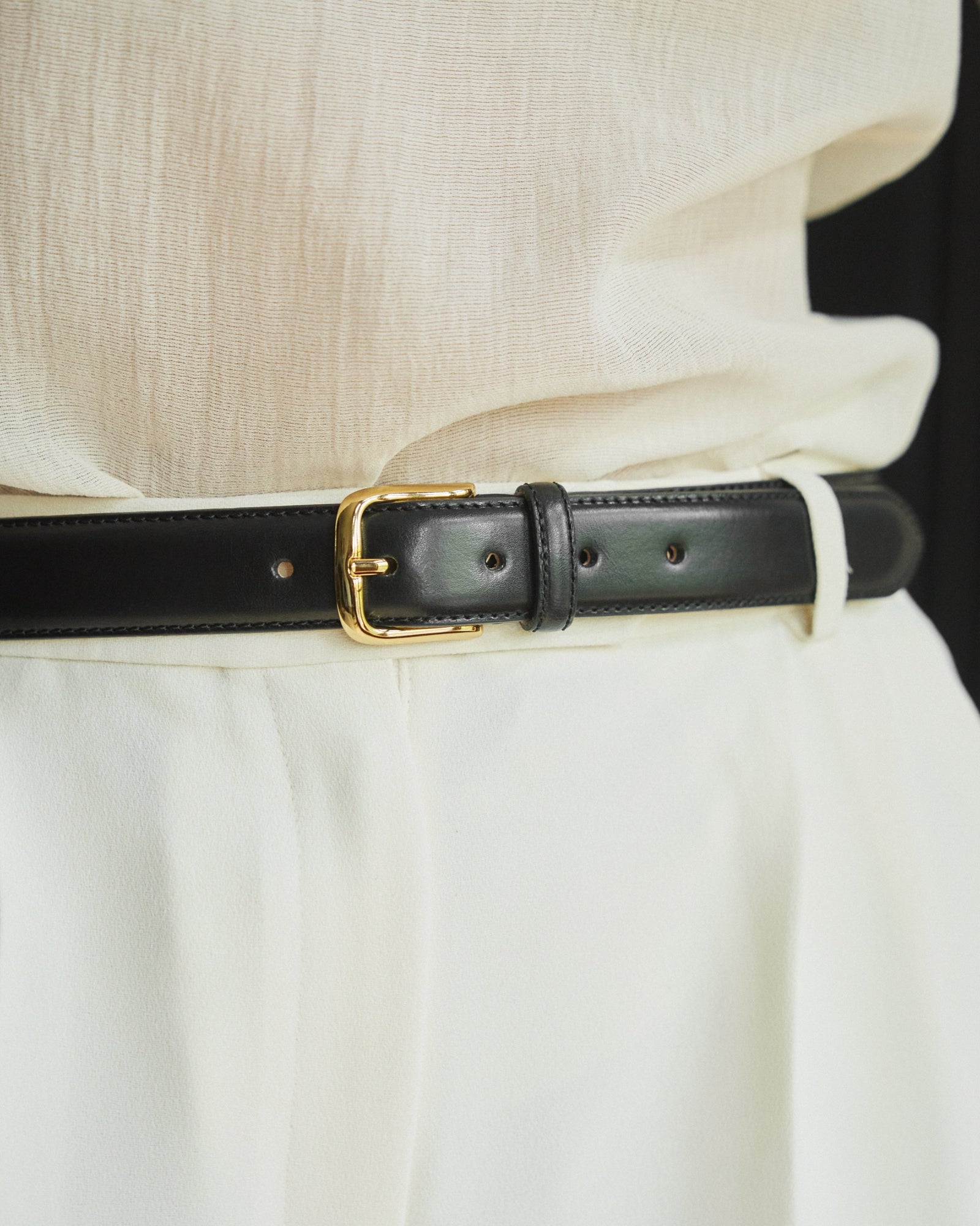 No. 4 Belt | Black/Gold