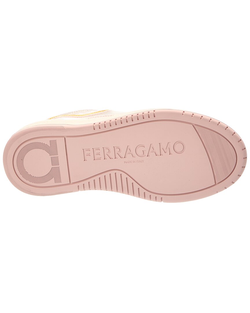Ferragamo | Womens | Destiny Suede-Trim Sneaker | Pink