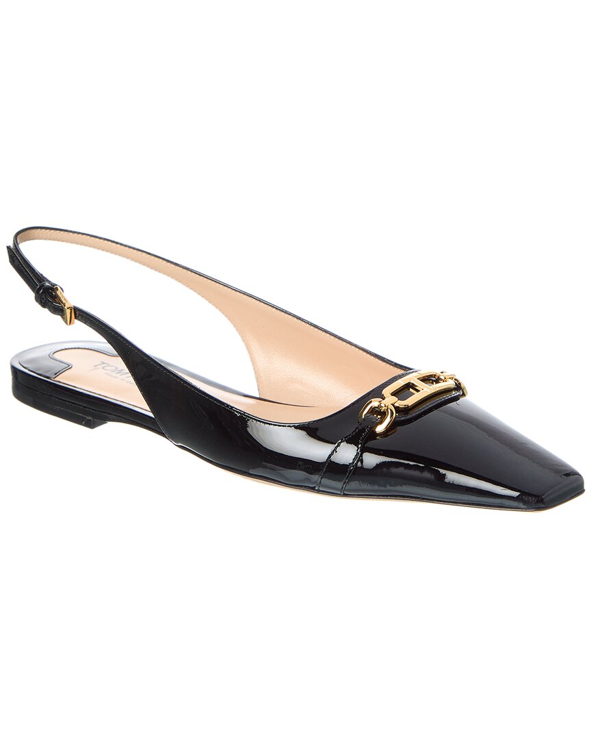 Tom Ford | Womens | Whitny Patent Slingback Ballerina Flat | Black