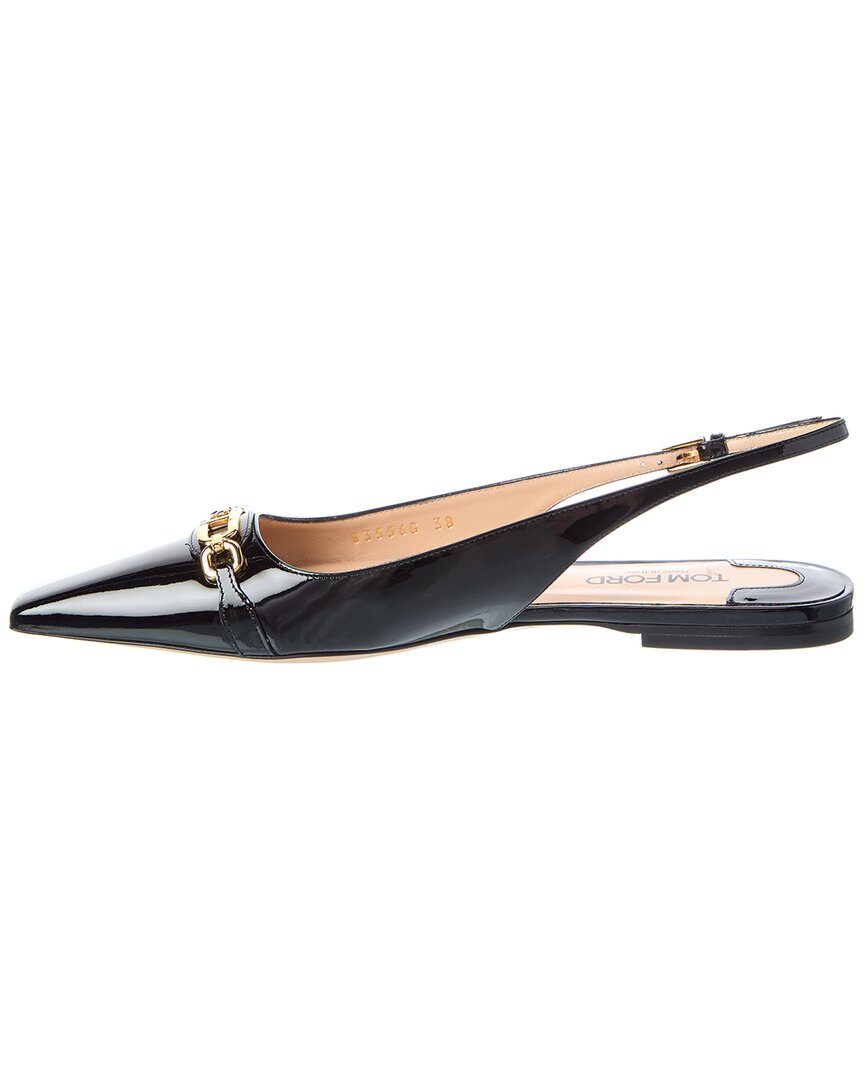 Tom Ford | Womens | Whitny Patent Slingback Ballerina Flat | Black