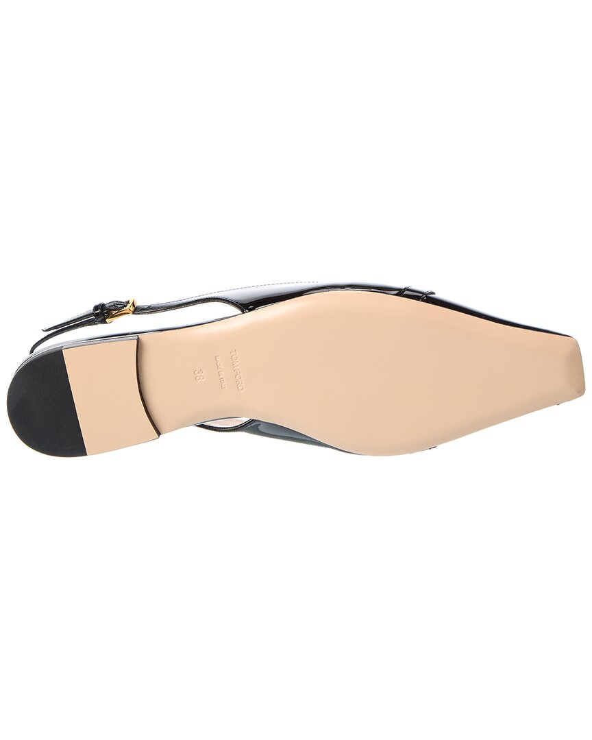Tom Ford | Womens | Whitny Patent Slingback Ballerina Flat | Black