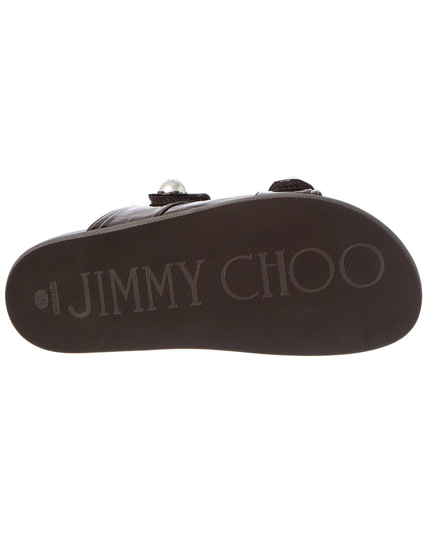 Jimmy Choo | Womens | Fayence Patent Sandal | Brown