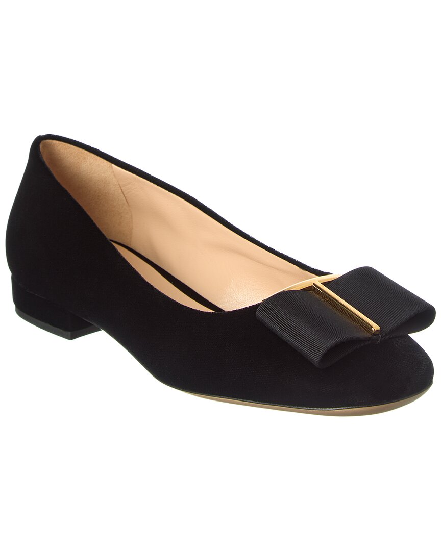 Tom Ford | Womens | Velvet Ballerina Flat | Black