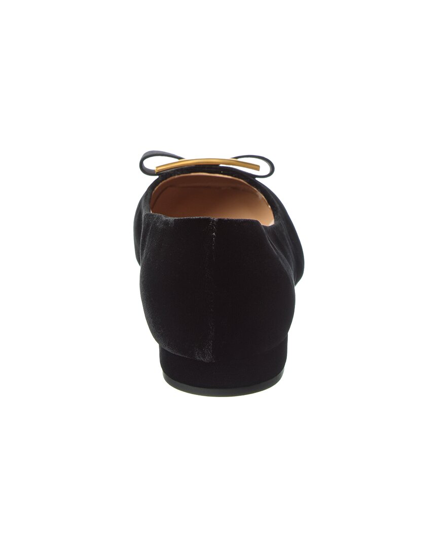 Tom Ford | Womens | Velvet Ballerina Flat | Black