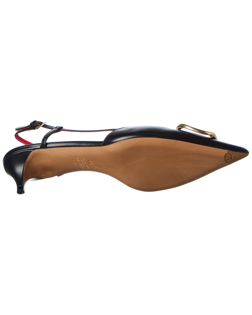 Valentino | Womens | VLogo Signature 40 Leather Slingback Pump | Black