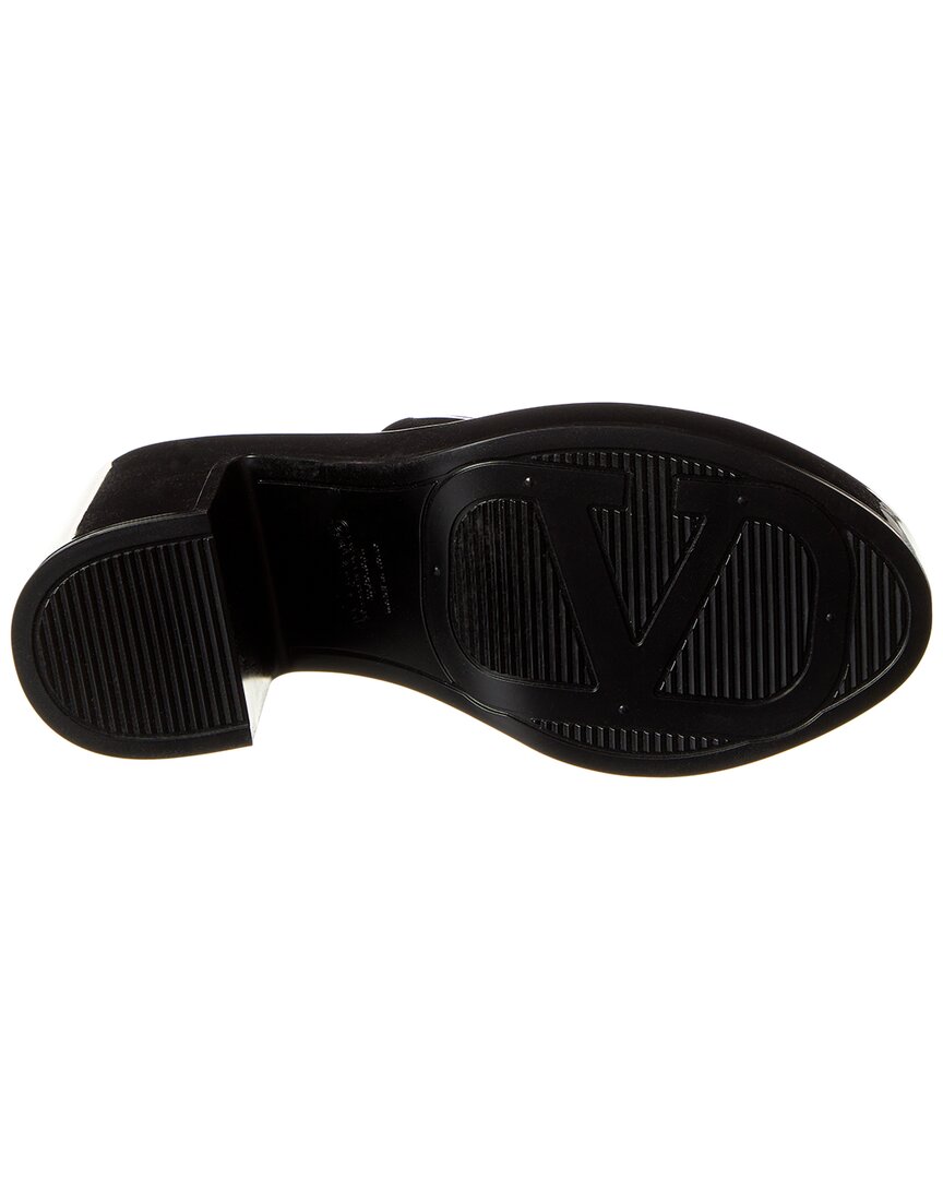 Valentino | Womens | VLogo 80 Rubber Platform Sandal | Black