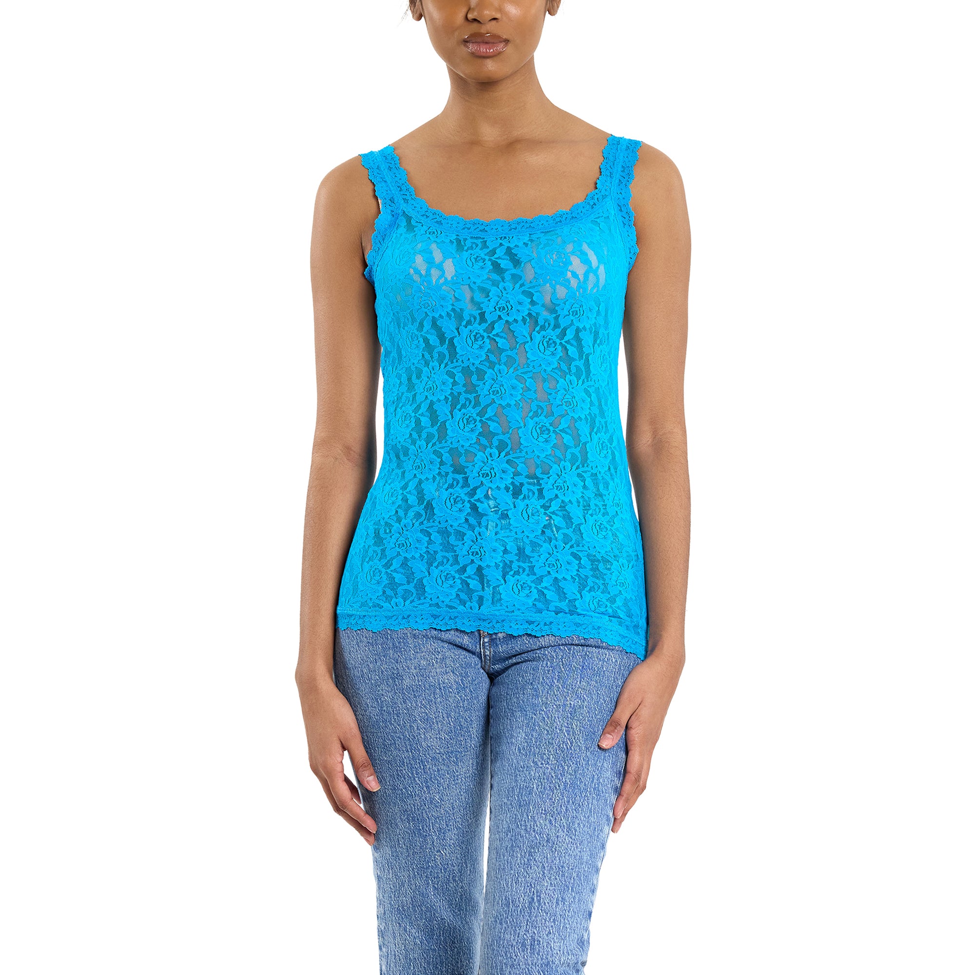 Signature Lace Unlined Camisole | Mediterranean Sea (Blue)