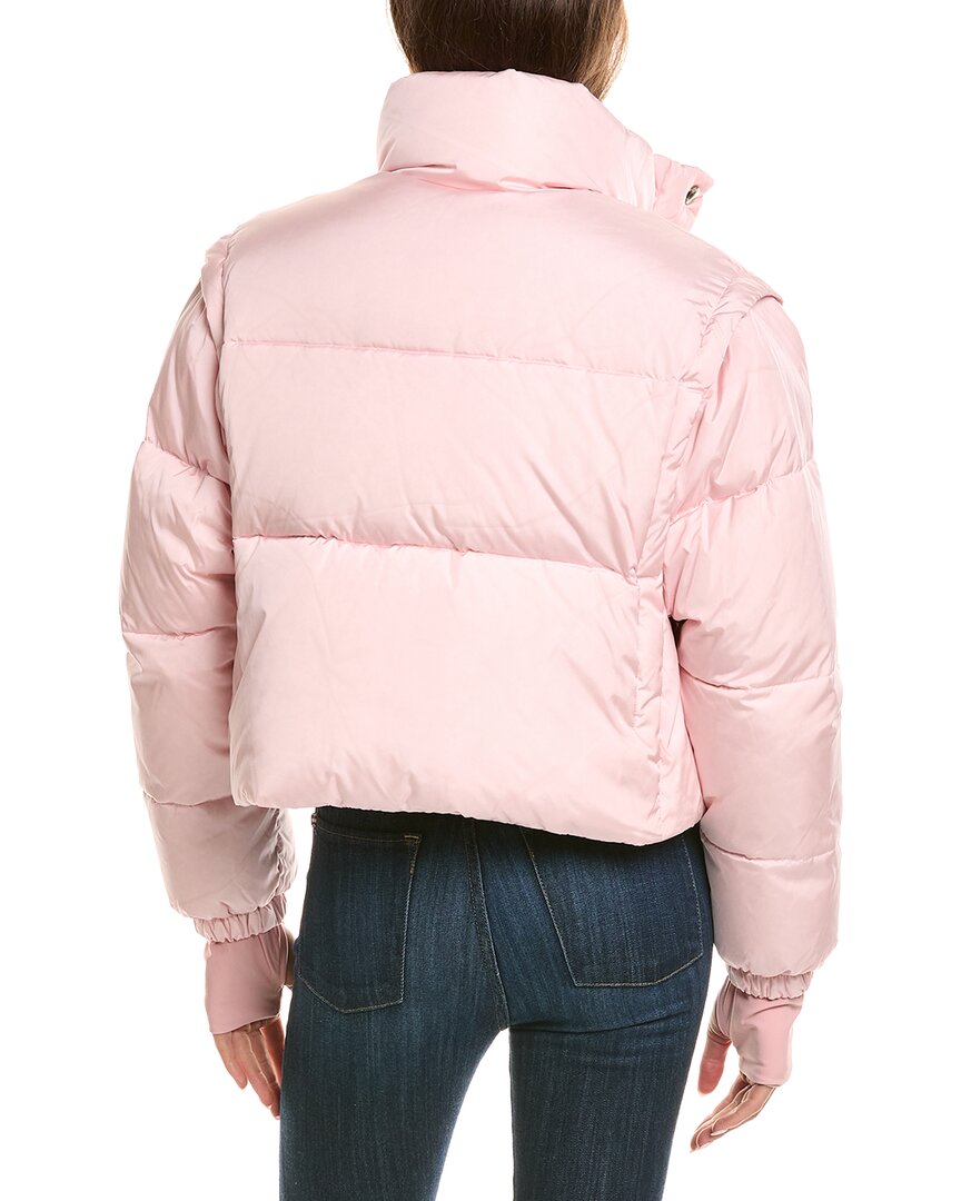 SAM. | Womens | Zip-Off Sleeve Cropped Down Puffer Coat | Pink