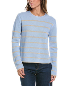 Alashan Cashmere | Womens | Plaited Reversible Cashmere-Blend Sweater | Blue
