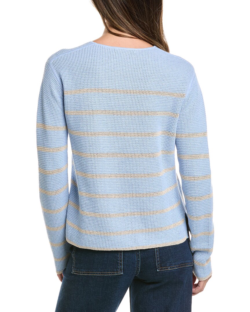 Alashan Cashmere | Womens | Plaited Reversible Cashmere-Blend Sweater | Blue