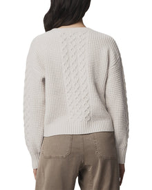 Splendid | Womens | Celeste Cable Wool-Blend Sweater | Grey Multi