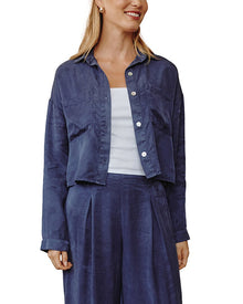 Bella Dahl | Womens | Button Down Cropped Shirt | Navy