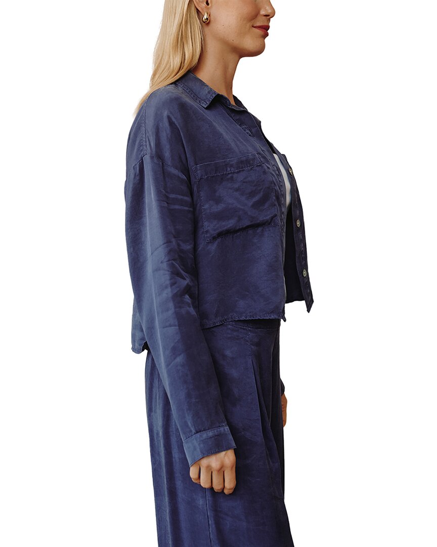 Bella Dahl | Womens | Button Down Cropped Shirt | Navy
