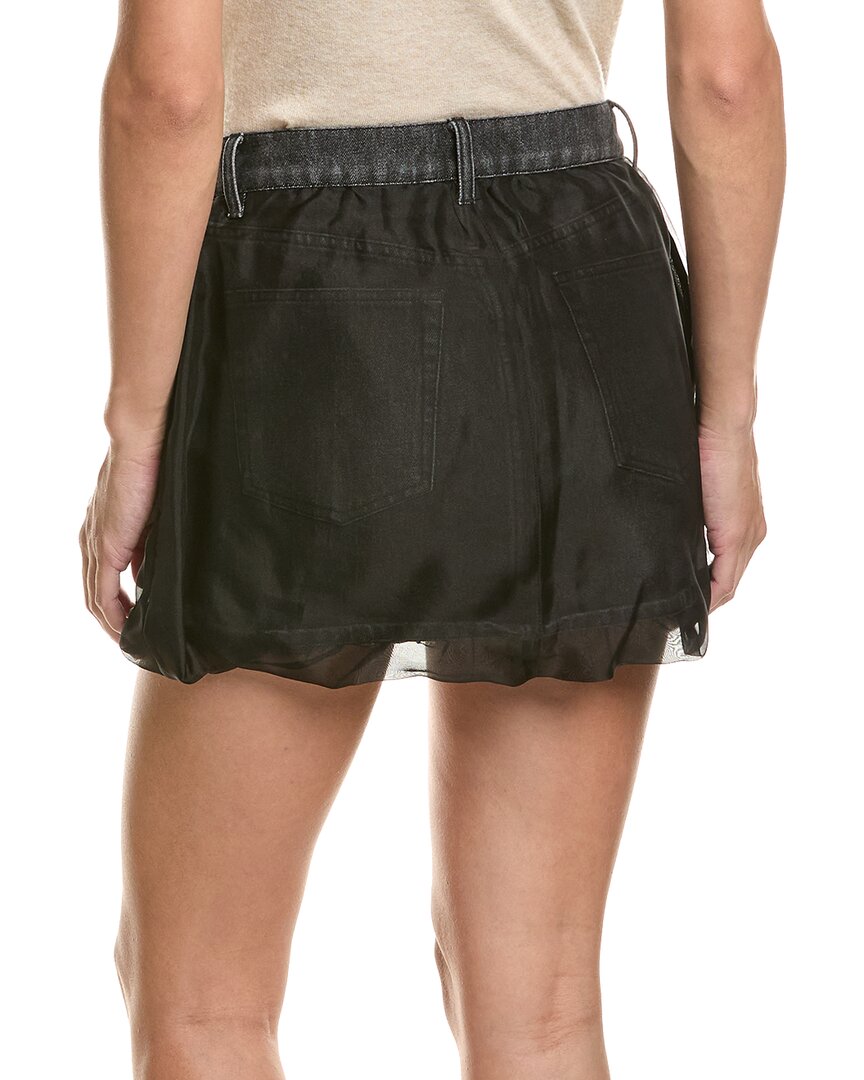 FRAME Denim | Womens | The Atelier Silk-Blend Vignette Skirt | Black